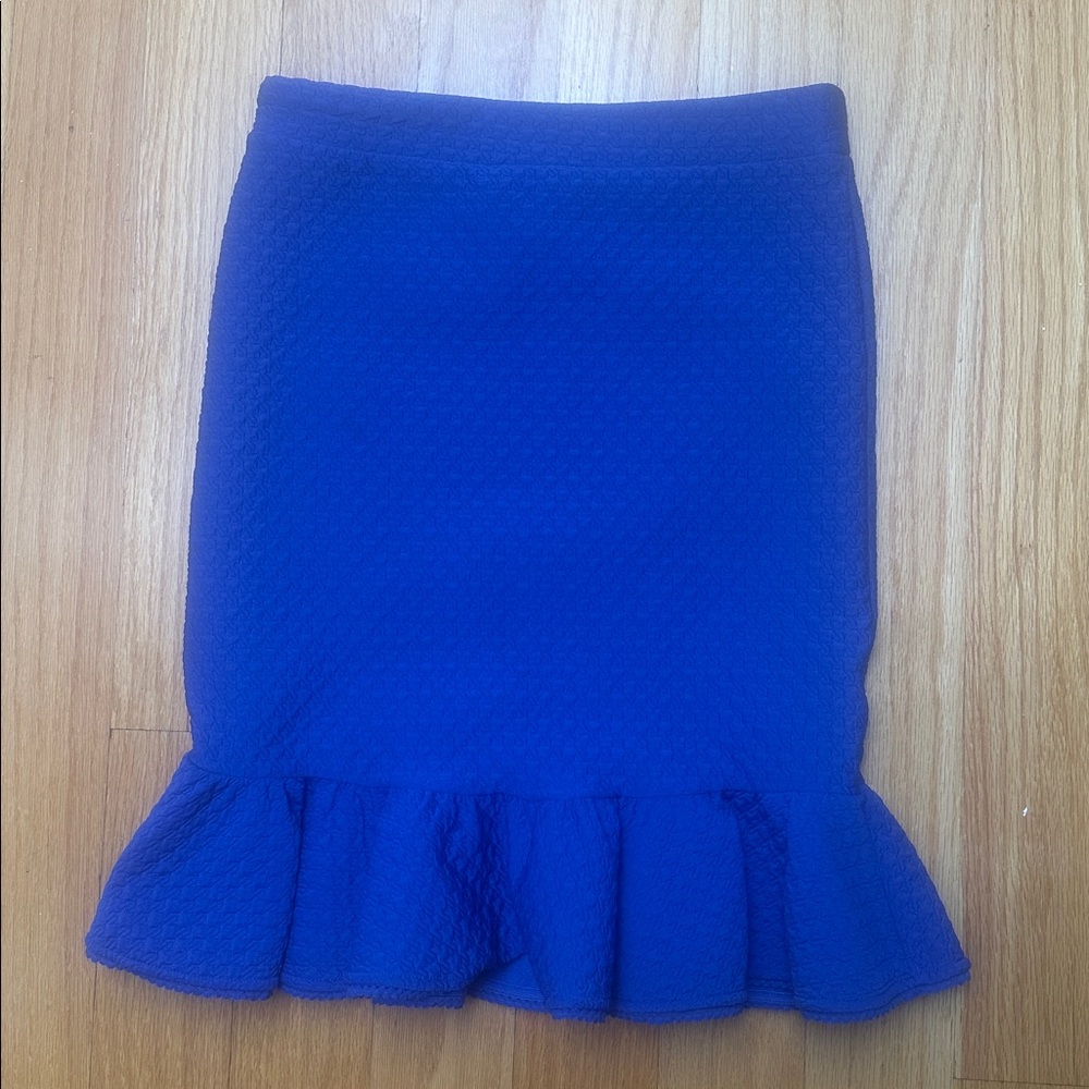 Postmark Anthropologie Fluted Ruffle Mermaid Skirt XS NWOT